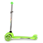 Самокат трехколесный колеса PVC со светом 110 мм, заднее колесо со светом, дека размер 52х10,5 см, р