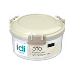 Контейнер для продуктов "Modena" круглый 0,4л с защелками (светло-бежевый)