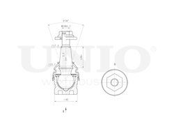 Опора шаровая передняя нижняя UNIO SSP-20123