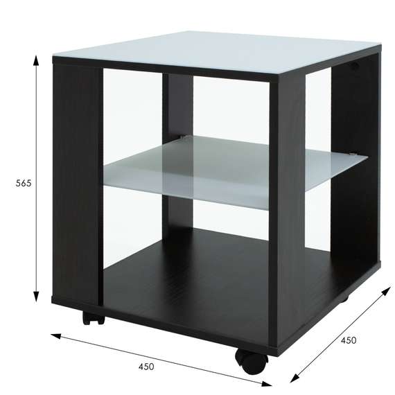 Стол журнальный BeautyStyle 6 венге/стекло белое