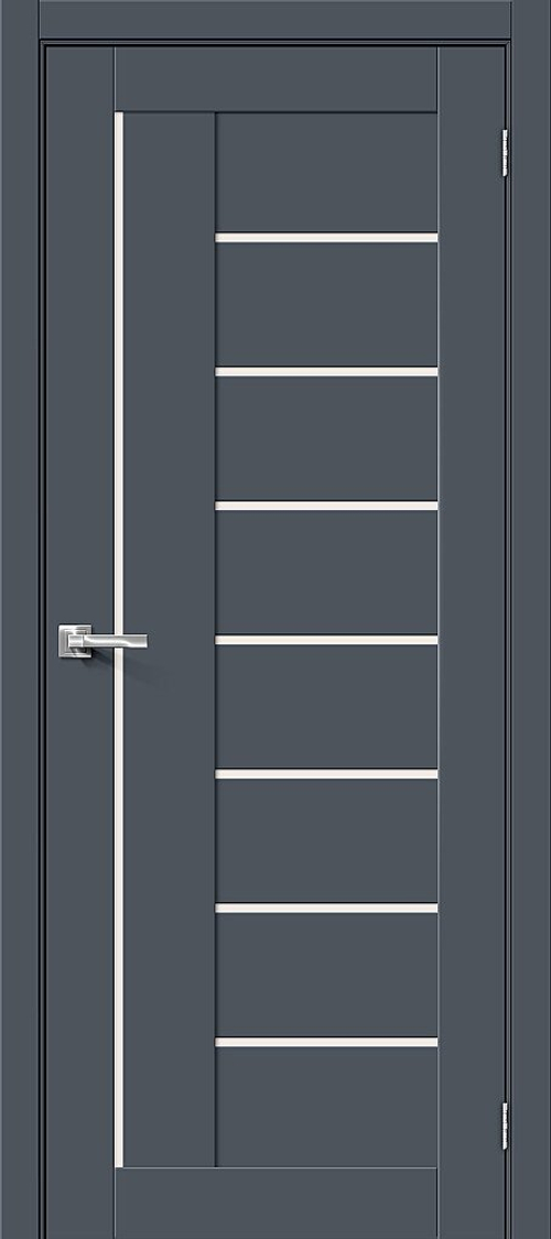 Дверь Браво-29 / Цвет Stormy Matt / Стекло Magic Fog / Двери Браво