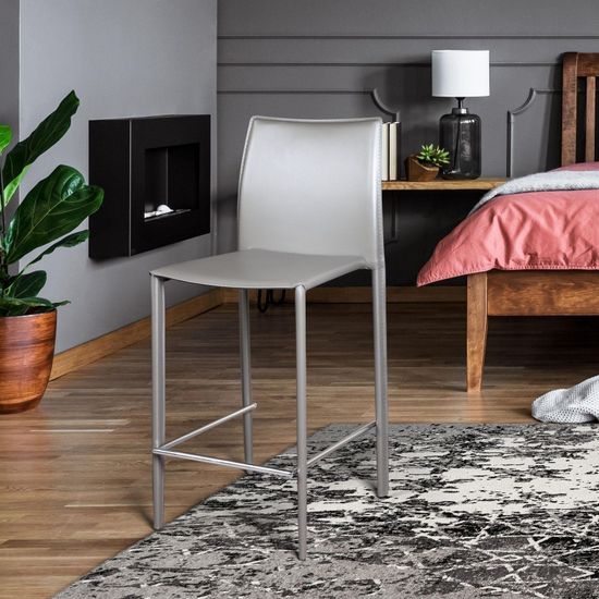 Стул полубарный Rolf кожа цвет тауп