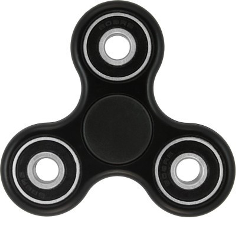 Недорогая игрушка-антистресс спиннер FIDGET SPINNER чёрный в коробке