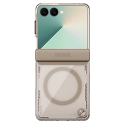 Чехол коричневого цвета (Dune Brown) с MagSafe на Samsung Galaxy Flip 7, серия Iceblade Magnetic от Nillkin