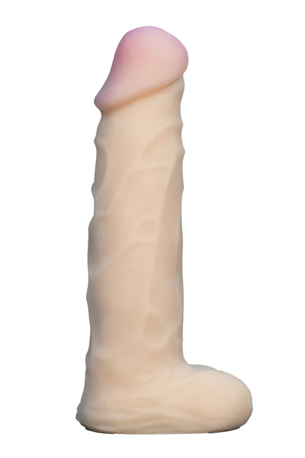 Телесная насадка Harness из неоскин с мошонкой - 18 см. (Цвет: телесный)
