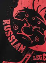 Футболка спортивная хлопковая мужская черная LEGENDA Хоккеисты красные