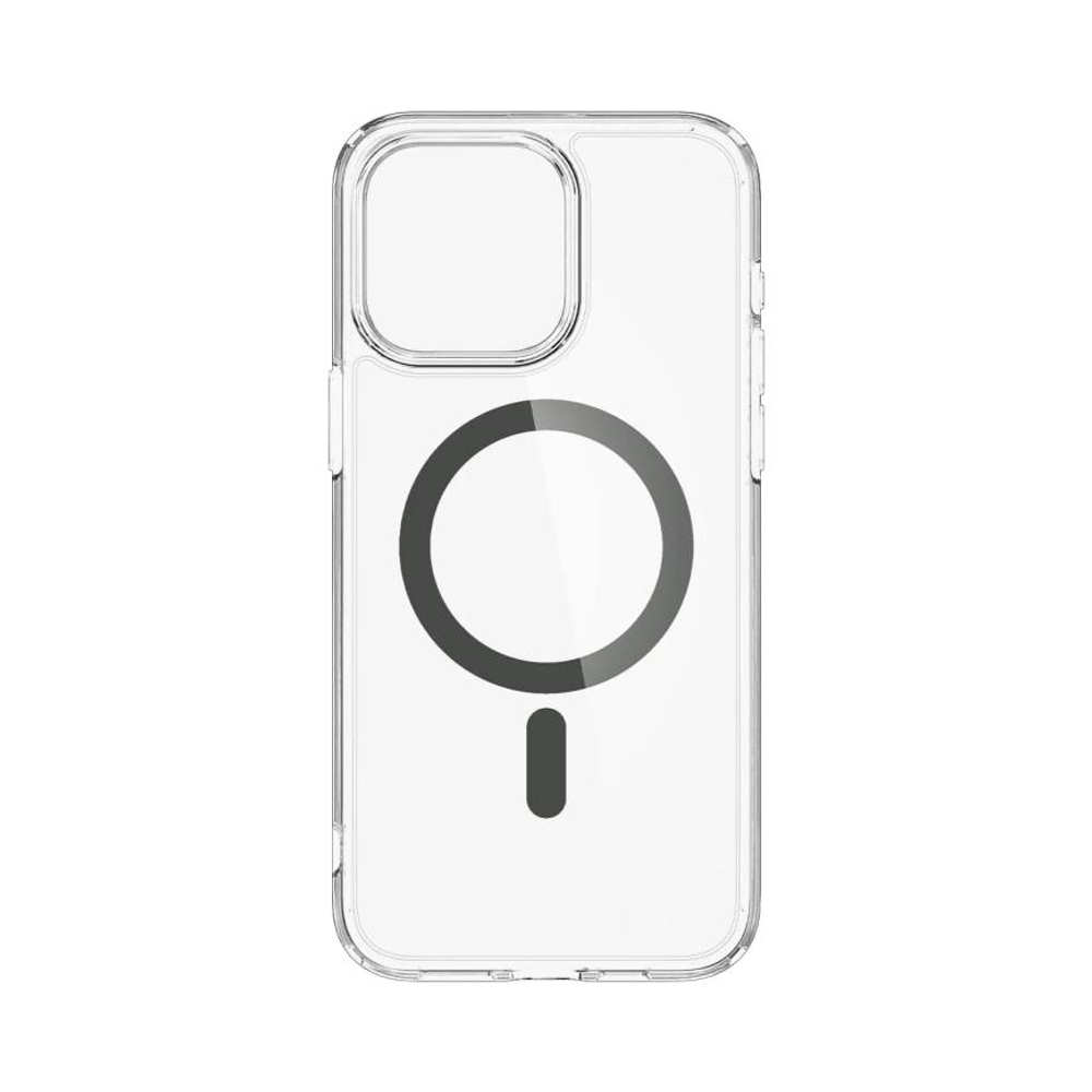 Прозрачный чехол MagSafe Spigen Ultra Hybrid (Mag Fit) для iPhone 15 Pro Тонкий гибридный поликарбонатный чехол с повышенным уровнем защиты при падении