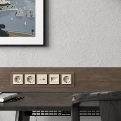 Рамка на 5 постов Werkel Favorit (латте, стекло) W0051142