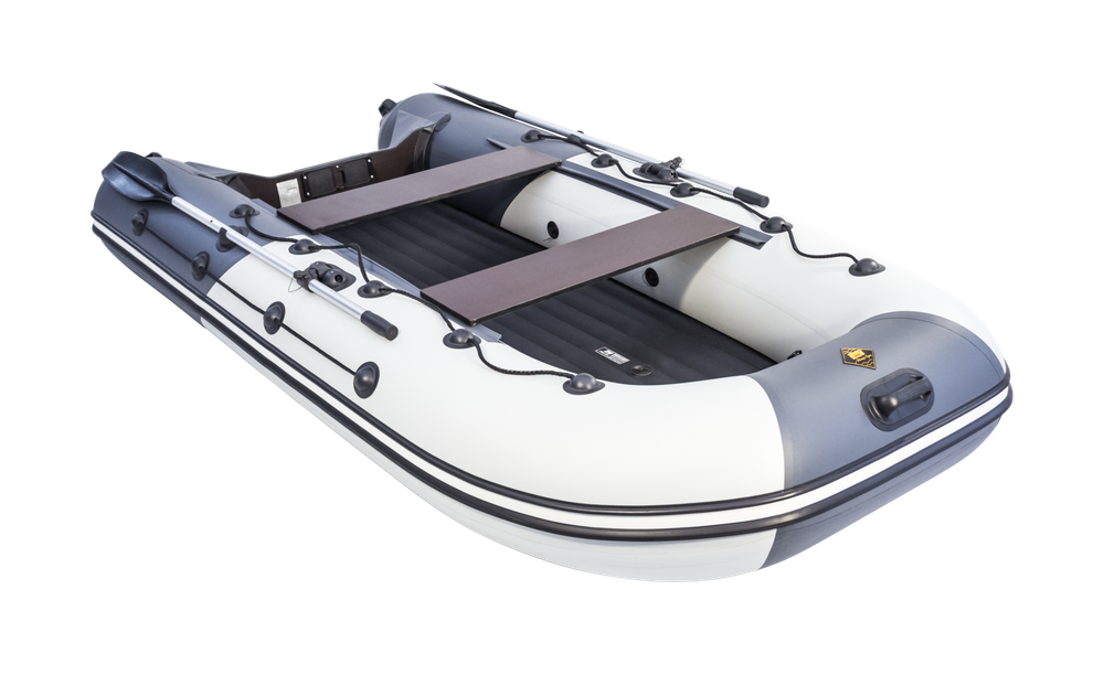 Лодка ПВХ Ривьера Компакт 3600 НДНД светло-серый/графит