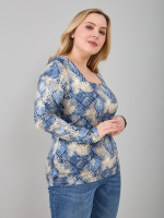 Лонгслив ЛНл-001/голубой-питон