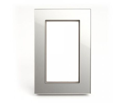 Рамка 2-местная (без перемычки), СТЕКЛО ГЛЯНЕЦ, серия Катрин Glance, GFR00-7012-03, серебро, STEKKER 39568