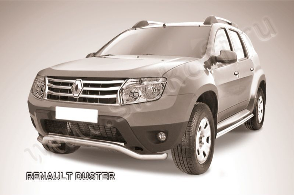 Защита переднего бампера (нержавейка) Renault Duster (2010-2015) d57 волна