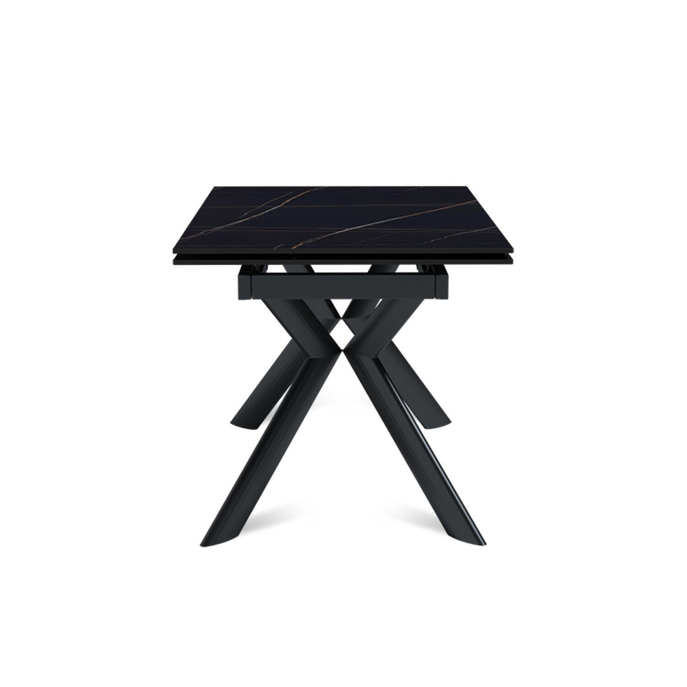 Стол раскладной Bridge (120+30+30), керамика матовая Black Gold