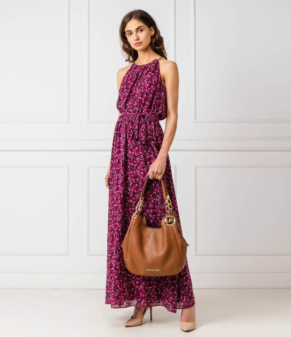 Кожаная сумка хобо lilie Michael Kors - янтарный(30T9G0LE3L)