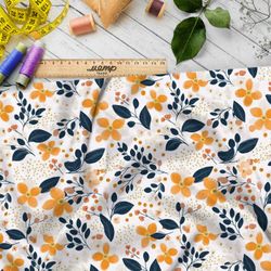 Ткань премиум флис лесные цветы