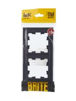 BRITE Рамка 2-местная РУ-2-БрГ графит IEK