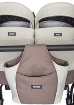 Детская коляска для двойни Riko Basic Saxo 2 в 1 03 бежевый-коричневый