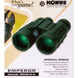Бинокль Konus Emperor 10x42 WA Green — упаковка