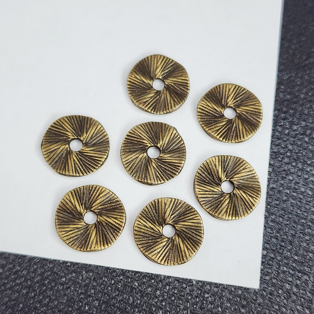 Разделитель для бусин волна, 12мм, античная бронза