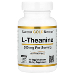 California Gold Nutrition, L-теанин, с AlphaWave®, 200 мг, 60 растительных капсул
