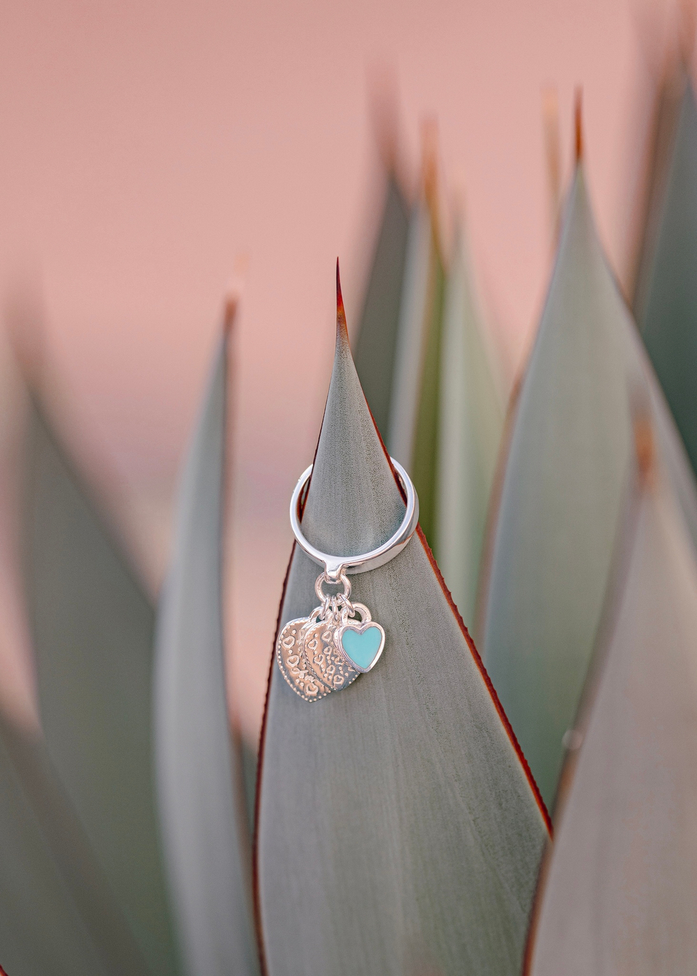 Кольцо «Хати Трио» с лазурной эмалью