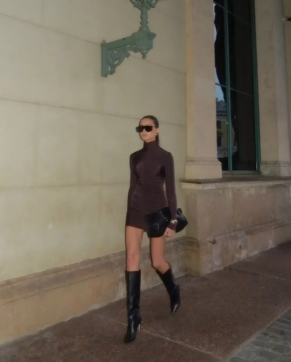 Платье Flana mini, Шоколадное