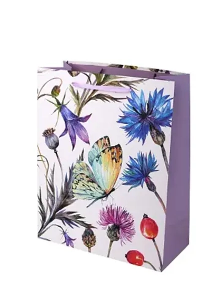 Пакет бумажный "Васильки" 32х26х12см