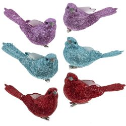 GAEM Изделие декоративное "Птичка, L9 W4 H5,5 см, 6в.