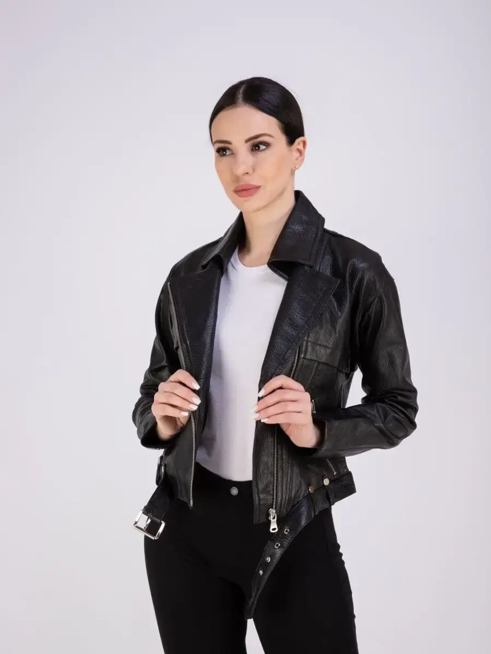 Кожаная куртка весна из натуральной кожи