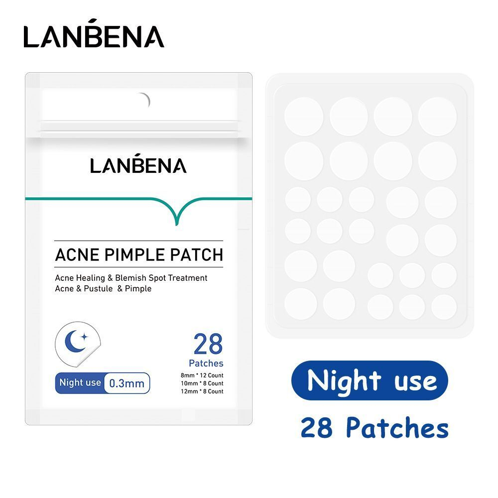 Патчи от прыщей Lanbena гидроколлоидные ночные 28 шт