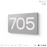 Номер на дверь 705, табличка на дверь для офиса, квартиры, кабинета, аудитории, склада, серая 120х70 мм, Айдентика Технолоджи