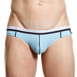 Мужские трусы брифы светло-голубые Andrew Christian V Slim Light Blu