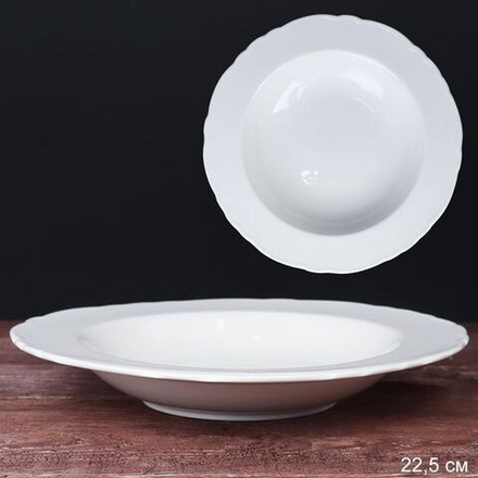 Тарелка 22,5 см / VF-965 /уп 30/ цвет белый