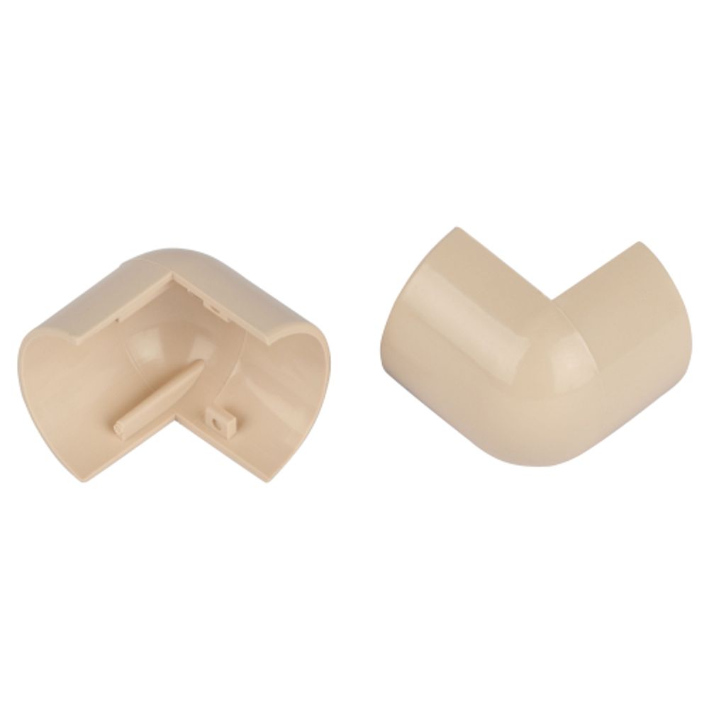 Внешний угол ЭРА OC-KK-30-13-B для полукруглого кабель-канала бежевый 30х13мм 2шт/комплект | Кабель-канал полукруглый