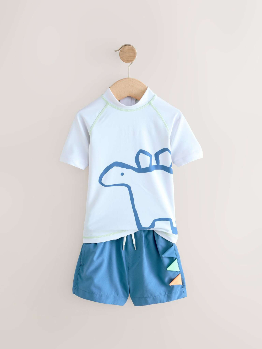 Костюм плавательный раздельный для мальчика Next E22-244, 2 шт., Салатовый, Голубой