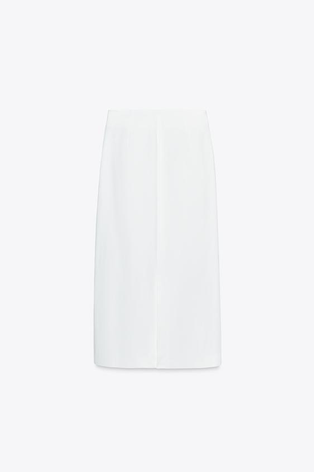 ZARA ЮБКА МИДИ АСИММЕТРИЧНОГО КРОЯ — ZW COLLECTION, ЖЕЛТОВАТО-БЕЛЫЙ