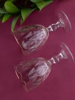 Набор фужеров для вина 6 шт, 330 мл, с золотой каймой