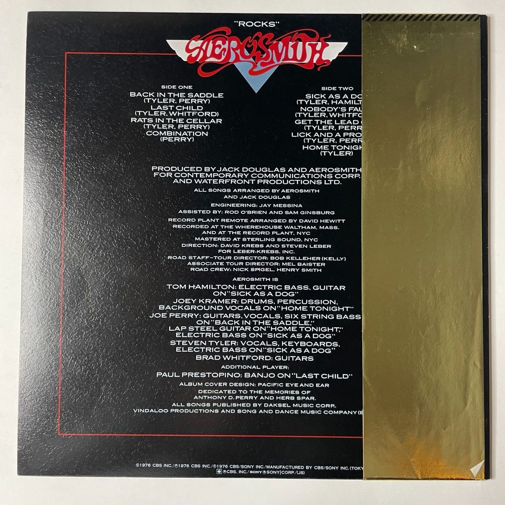 Винтажная виниловая пластинка LP Aerosmith Rocks (Japan 1976) (Obi) Sick As A Dog