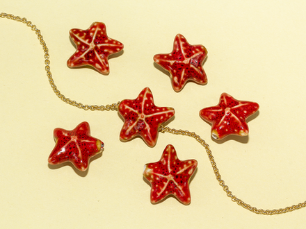 Бусина "Морская звезда" 19х21,5мм, керамика