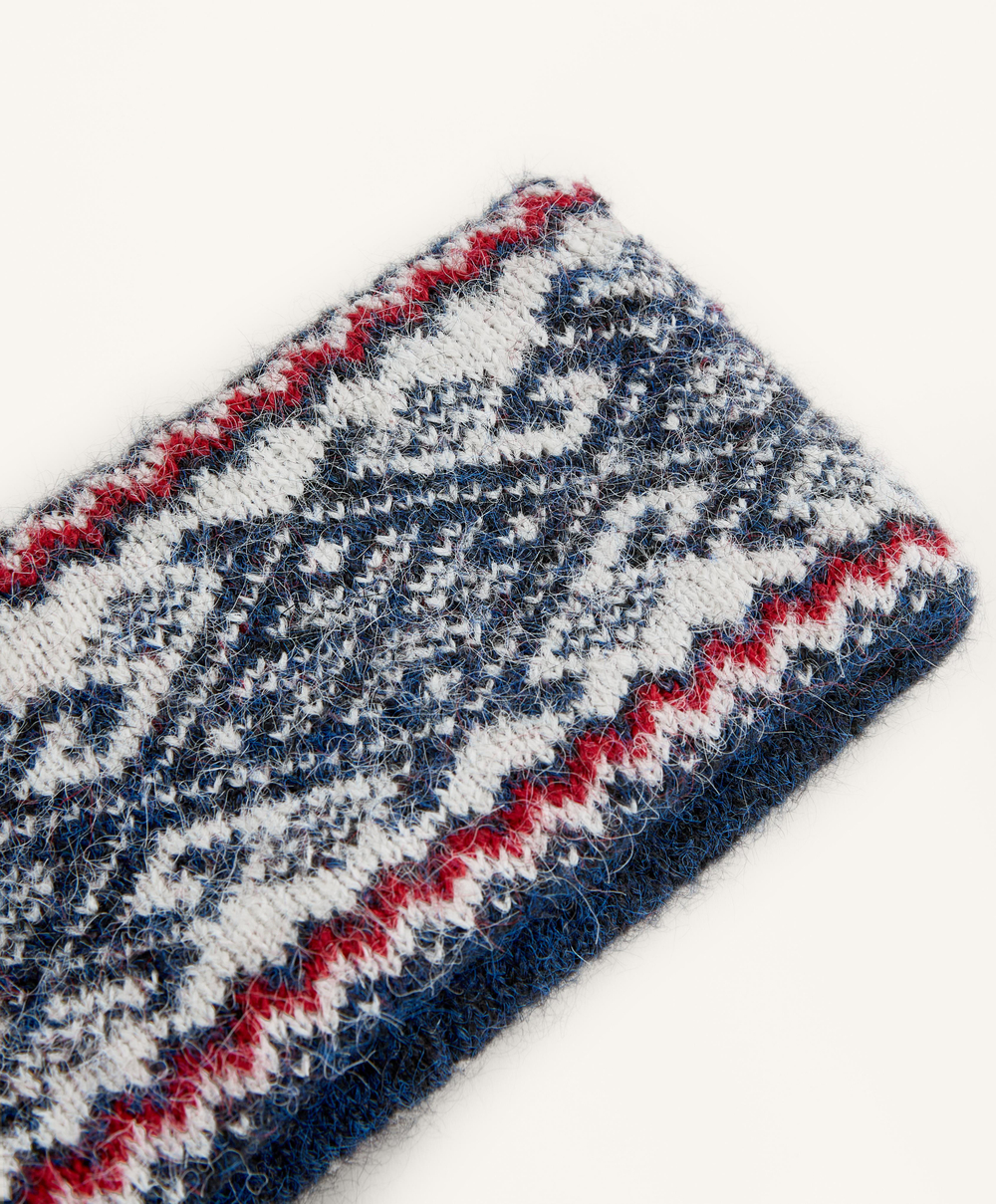 Oysho Жаккардовая повязка на голову, военно-морской