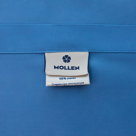 Простыня прямая в васильково-синем Mollen
