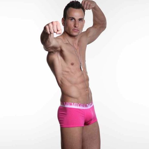 Мужские трусы хипсы Emporio Armani Pink Boxer