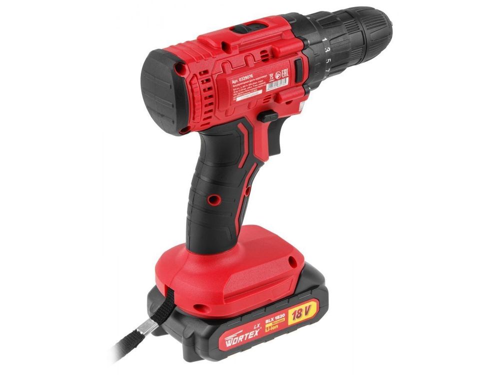 Аккум. дрель-шуруповерт WORTEX LX BD 1820 Li в чемодане ALL1