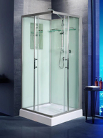 Душевая кабина WeltWasser  WW500 LAINE 1001 100х100 см,  прозрачное стекло, поддон низкий