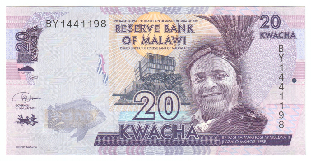 Malawi, 20 Kwacha, 2019, UNC