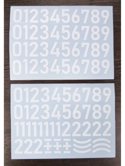 Наклейки цифры от 0 до 9, без фона, высота 3см
