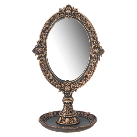 ЗЕРКАЛО НАСТОЛЬНОЕ КОЛЛЕКЦИЯ "РОКОКО", 15,5*12,7*17CM