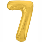 Шар фольгированный Цифра 7 101 см (Золотой)