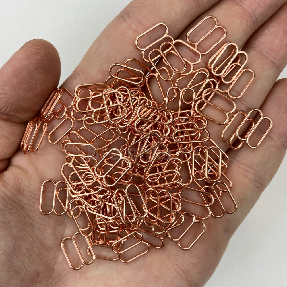 Регулятор-рамка металл розовое золото 10 мм