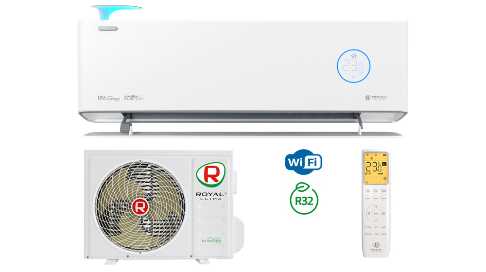 Сплит-система Royal Clima FRESH RCI-RF30HN, инверторная, с притоком свежего воздуха, для помещения до 29 кв.м.
